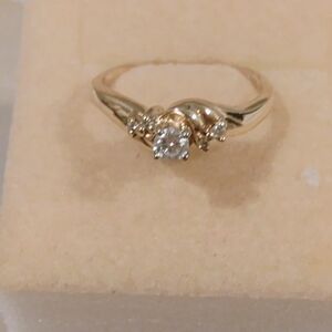 14K Yellow Gold & Diamond Engagement Ring
